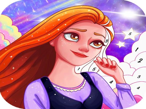 Игра на раскрашивание принцессы для девочек - Раскрась Color Boo