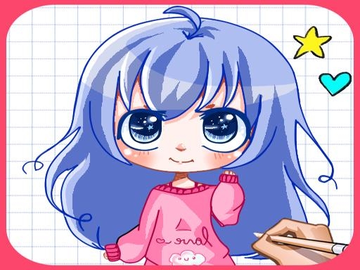 раскраска аниме девочки и мальчики - Играть в игру