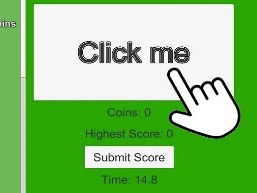 Продвинутая игра Clicker на зеленом фоне