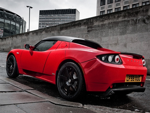 Слайд-пазл Tesla Roadster