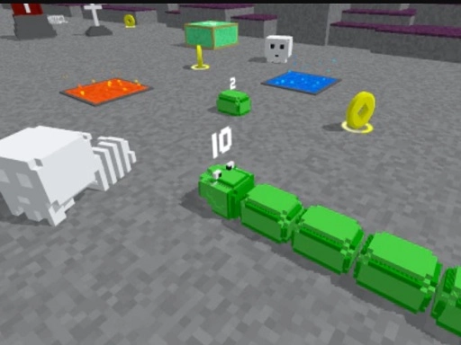 Змейка Блочный Змей 3D